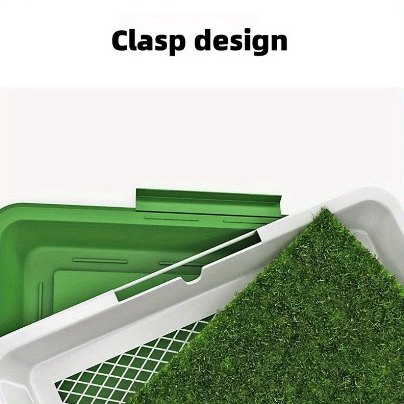 Dog Training Pad with Artificial Turf Non Slip Indoor Puppy Potty System