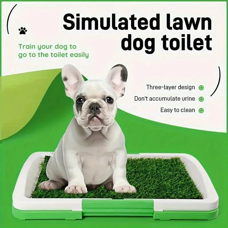 Dog Training Pad with Artificial Turf Non Slip Indoor Puppy Potty System
