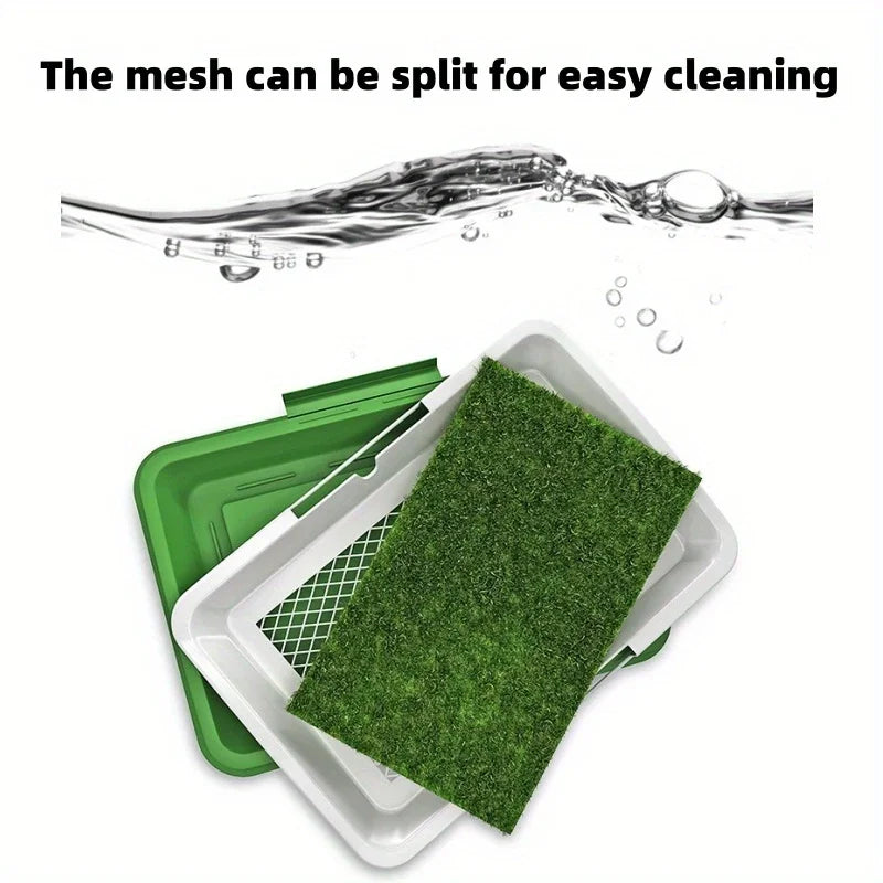 Dog Training Pad with Artificial Turf Non Slip Indoor Puppy Potty System