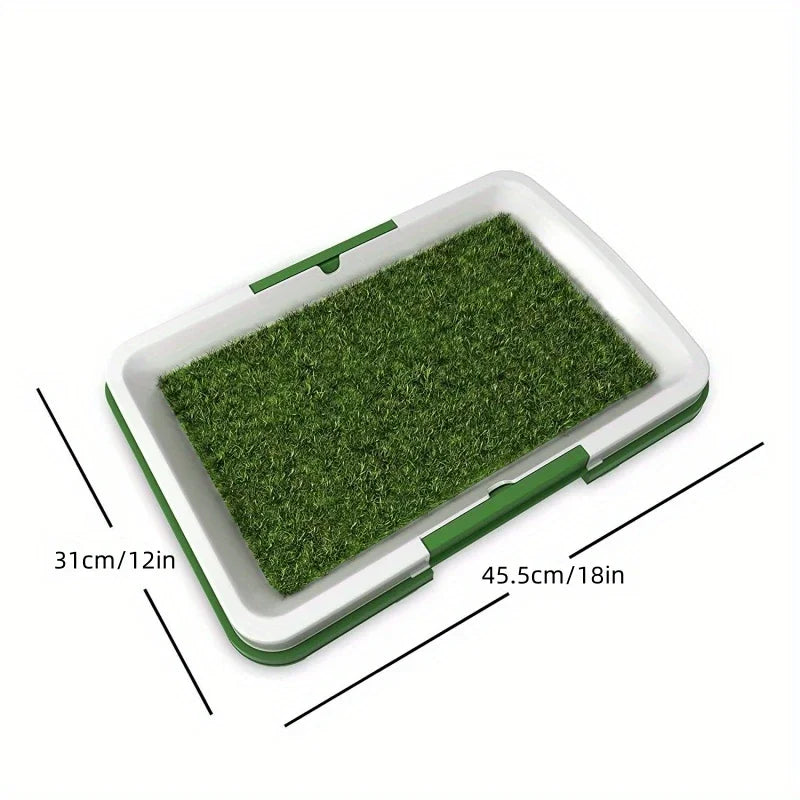 Dog Training Pad with Artificial Turf Non Slip Indoor Puppy Potty System