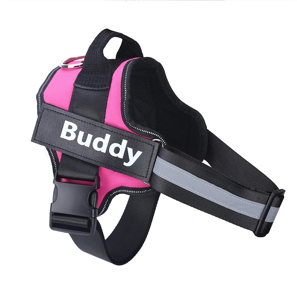 Personalized No-Pull Dog Harness Reflective Custom Patch Adjustable Vest