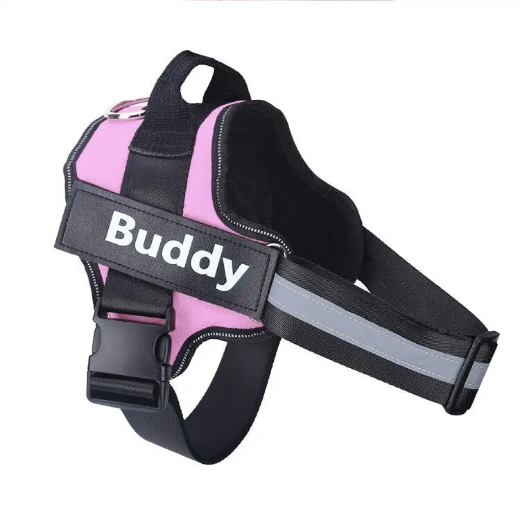 Personalized No-Pull Dog Harness Reflective Custom Patch Adjustable Vest