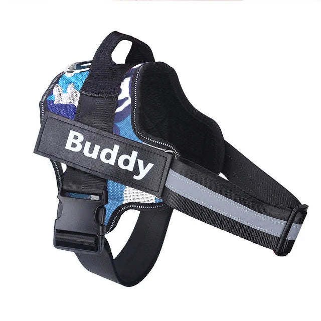 Personalized No-Pull Dog Harness Reflective Custom Patch Adjustable Vest