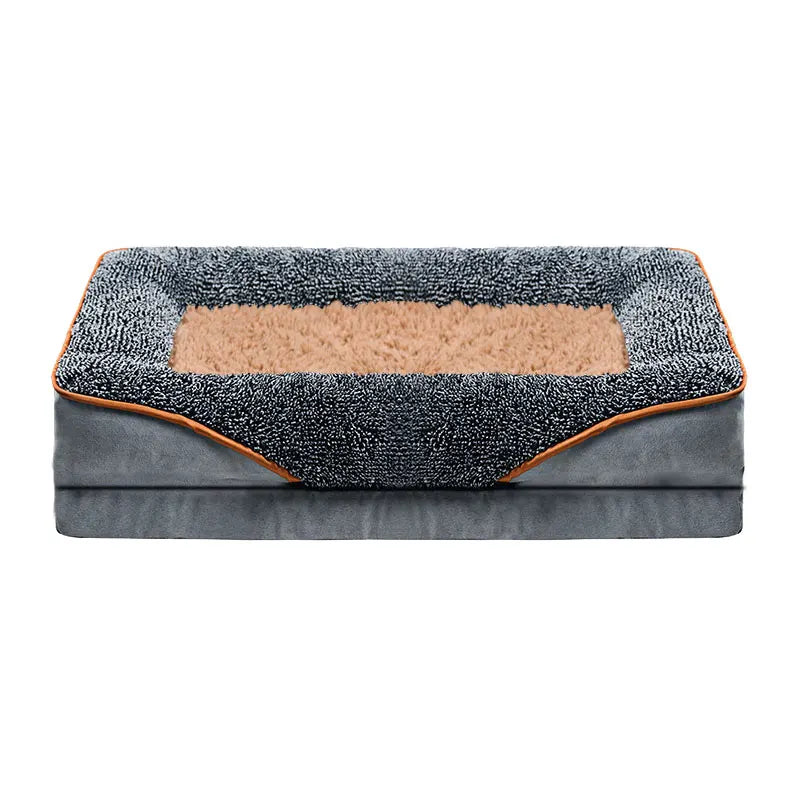 Oversized Pet Sofa Bed Removable Washable Soft Raised Edge Dog Cat Bed