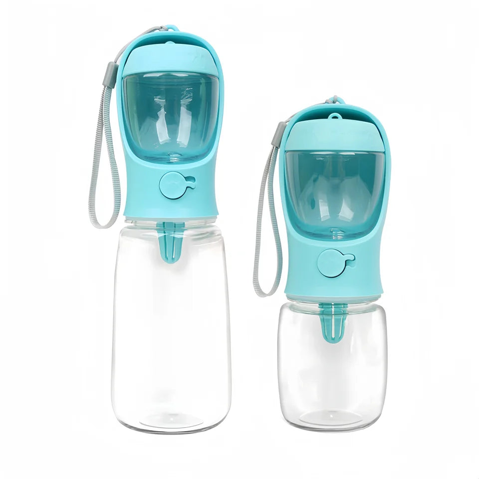 Portable Pet Water Bottle with Food Storage Outdoor Travel Feeder for Dogs Cats