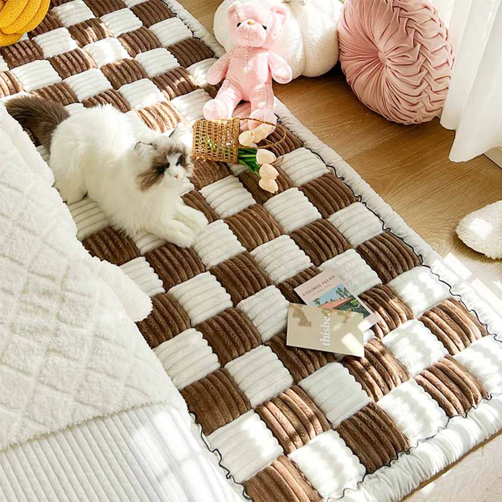 Dog Bed Mat Scratch Resistant Washable Anti Slip Blanket Sofa Protector