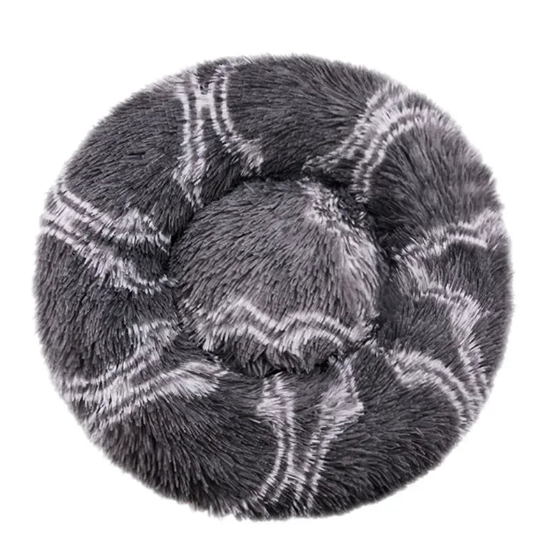 40 to 90cm Round Plush Pet Bed Soft Warm Dog Cat House Winter Sleeping