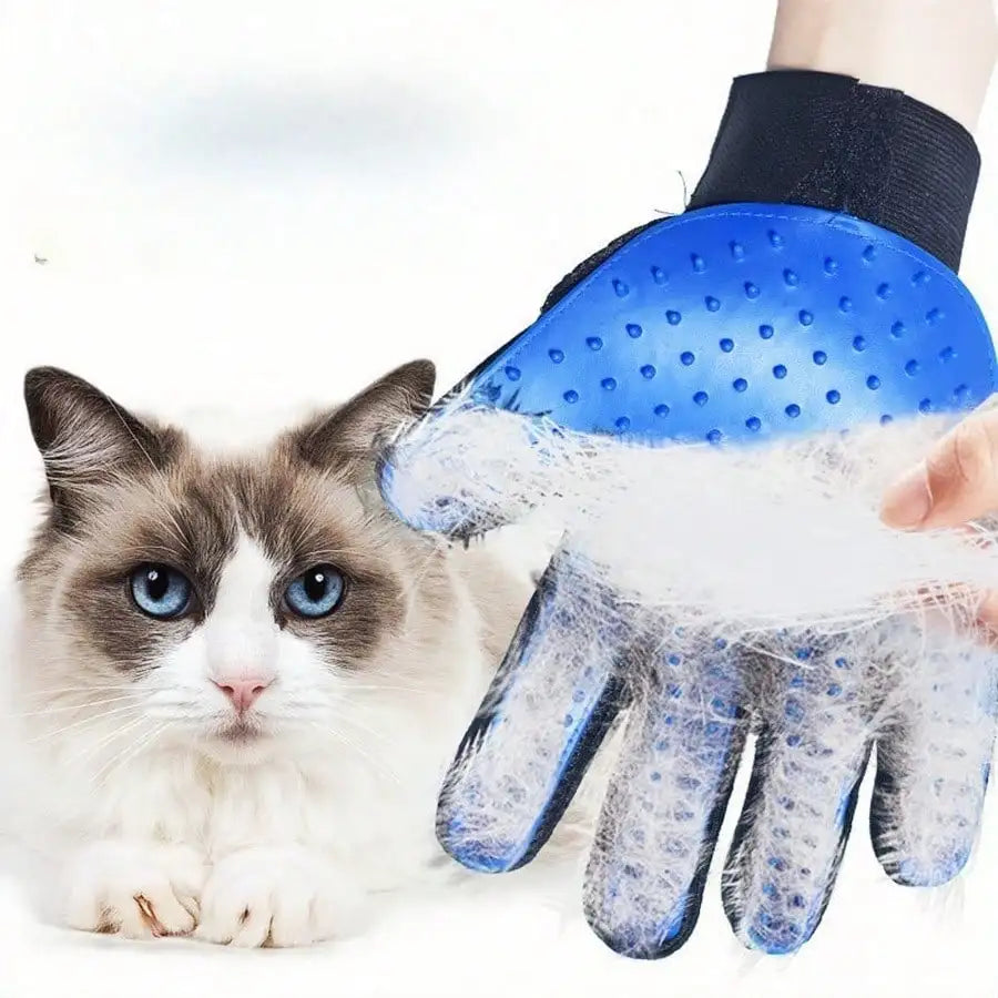 Pet Grooming Glove for Cats Dogs Gentle Hair Removal Deshedding Bath Mitt