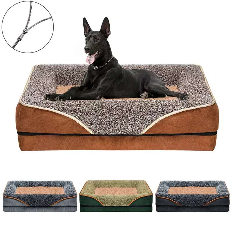Oversized Pet Sofa Bed Removable Washable Soft Raised Edge Dog Cat Bed