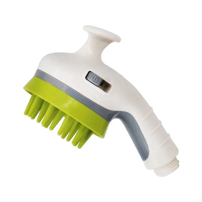 Pet Shower Sprayer Dog Bath Tool with Massage Brush Easy Washing Cleaner