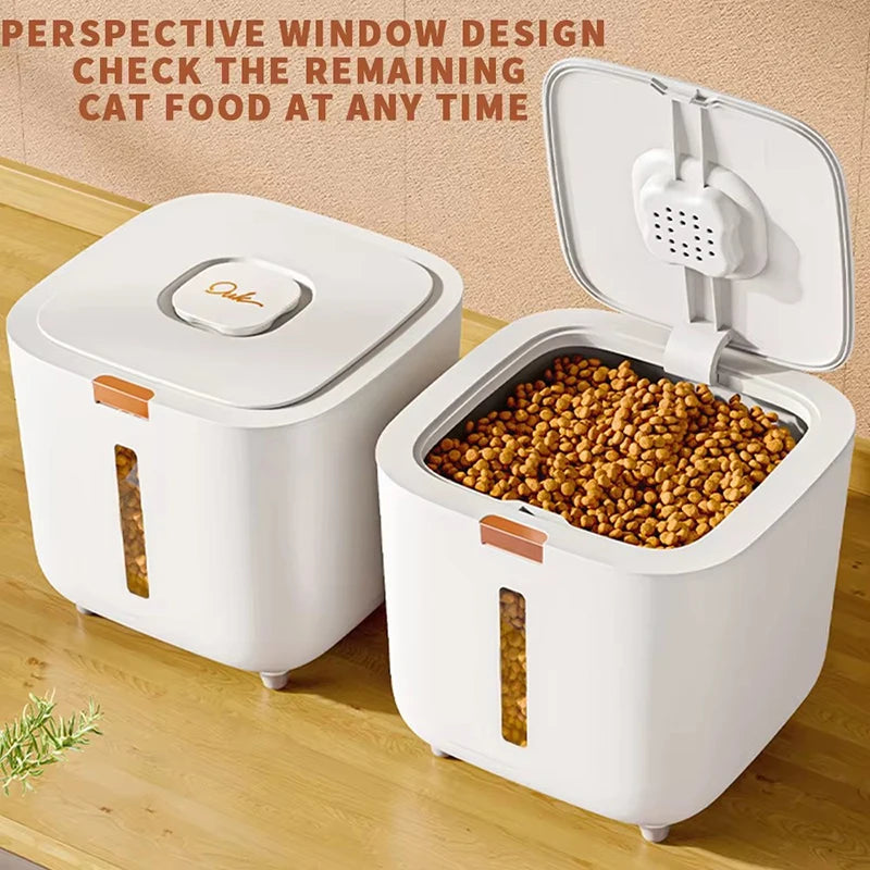 Large Pet Food Storage Barrel Airtight Moisture Proof Cat Dog Food Bin