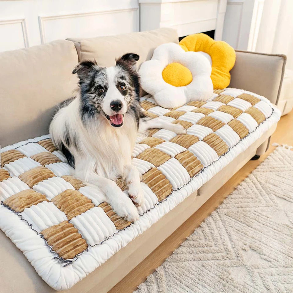 Dog Bed Mat Scratch Resistant Washable Anti Slip Blanket Sofa Protector