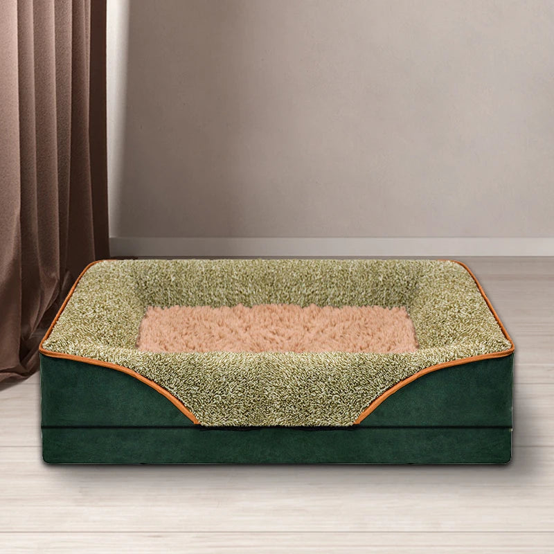 Oversized Pet Sofa Bed Removable Washable Soft Raised Edge Dog Cat Bed