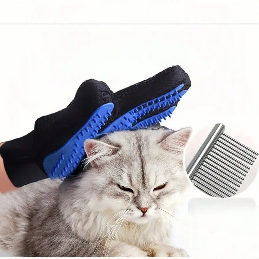 Pet Grooming Glove for Cats Dogs Gentle Hair Removal Deshedding Bath Mitt
