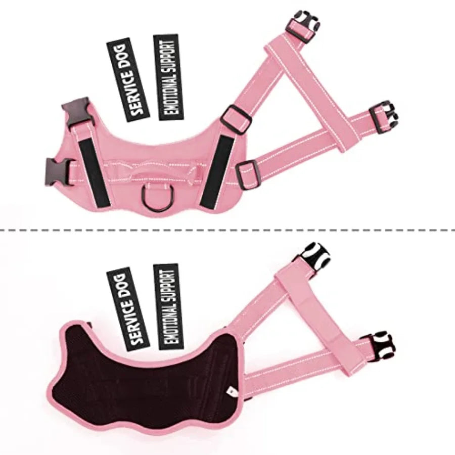 Service Dog Harness Emotional Support No Pull Reflective Adjustable Vest