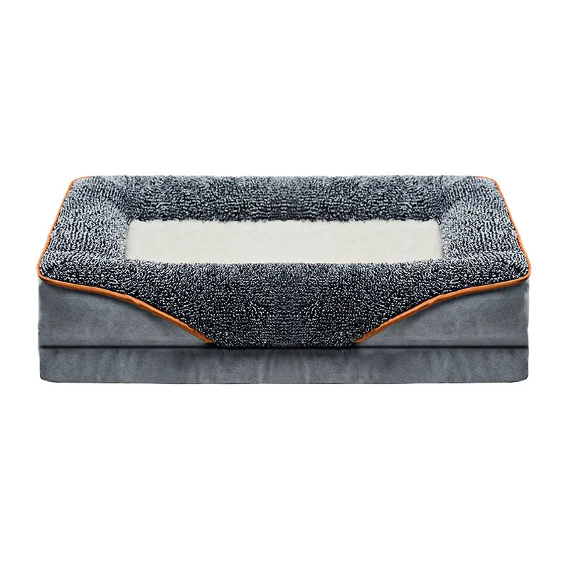 Oversized Pet Sofa Bed Removable Washable Soft Raised Edge Dog Cat Bed