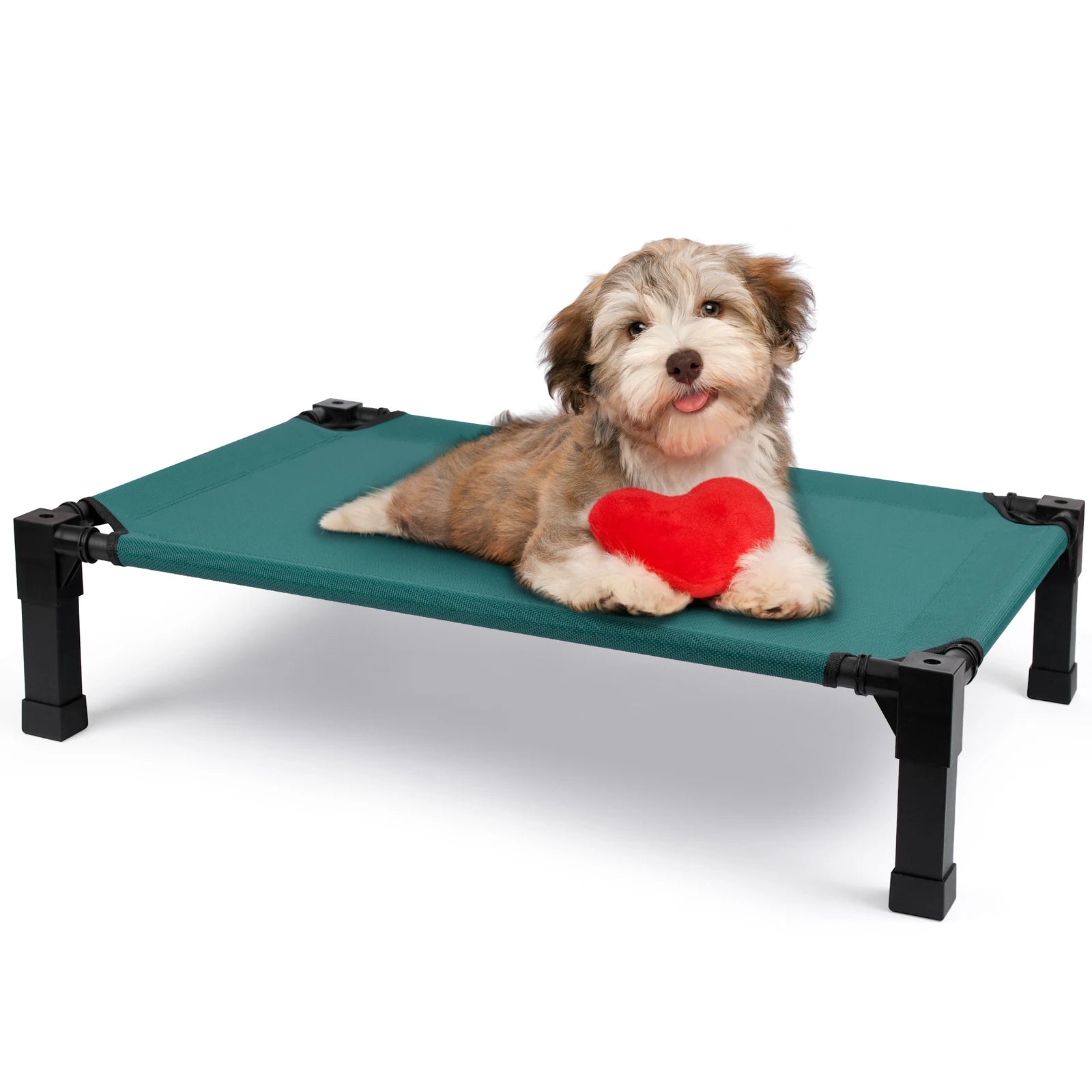Elevated Dog Bed with Cooling Mesh Metal Frame Portable Raised Pet Cot