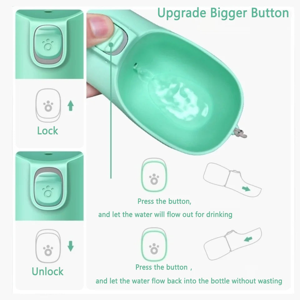 Portable Dog Water Bottle Leakproof Travel Cup for Small Large Dogs Hiking