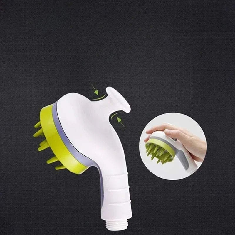Pet Shower Sprayer Dog Bath Tool with Massage Brush Easy Washing Cleaner