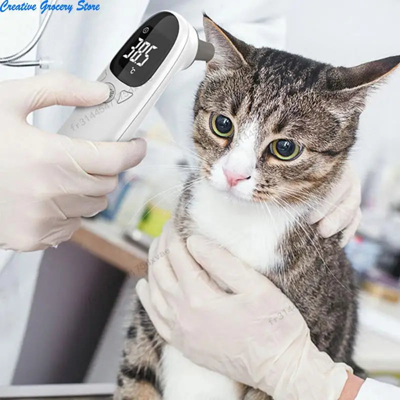 Pet Ear Digital Thermometer Non Contact Accurate Measuring Tool for Home Clinic